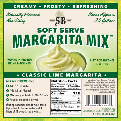 Margarita soft serve mix